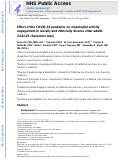 Cover page: Effect of the COVID‐19 pandemic on meaningful activity engagement in racially and ethnically diverse older adults