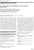 Cover page: Expression profiling of circulating tumor cells in metastatic breast cancer