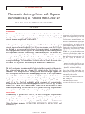 Cover page: Therapeutic Anticoagulation with Heparin in Noncritically Ill Patients with Covid-19