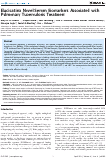 Cover page: Elucidating novel serum biomarkers associated with pulmonary tuberculosis treatment.