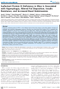 Cover page: Surfactant Protein D Deficiency in Mice Is Associated with Hyperphagia, Altered Fat Deposition, Insulin Resistance, and Increased Basal Endotoxemia