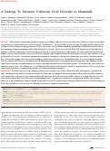 Cover page: A Strategy To Estimate Unknown Viral Diversity in Mammals