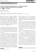 Cover page: Transverse momentum dependence of inclusive primary charged-particle production in p–Pb collisions at sNN=5.02TeV