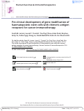 Cover page: Pre-clinical development of gene modification of haematopoietic stem cells with chimeric antigen receptors for cancer immunotherapy