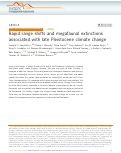 Cover page: Rapid range shifts and megafaunal extinctions associated with late Pleistocene climate change