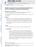 Cover page: Newborn Screening for Severe Combined Immunodeficiency in the US: Current Status and Approach to Management.