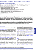 Cover page: Disentangling Population History and Character Evolution among Hybridizing Lineages