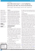 Cover page: Neurofibromatosis type 1: a case highlighting pulmonary and other rare clinical manifestations.