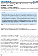 Cover page: Incorporating Existing Network Information into Gene Network Inference