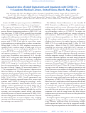 Cover page: Characteristics of Adult Outpatients and Inpatients with COVID-19 — 11 Academic Medical Centers, United States, March–May 2020