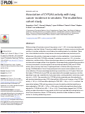 Cover page: Association of CYP2A6 activity with lung cancer incidence in smokers: The multiethnic cohort study