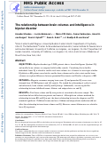 Cover page: The relationship between brain volumes and intelligence in bipolar disorder