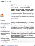 Cover page: Optogenetic delivery of trophic signals in a genetic model of Parkinson’s disease