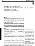 Cover page: Contributors to Mortality in High-Risk Diabetic Patients in the Diabetes Heart Study