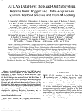 Cover page: ATLAS DataFlow: The Read-Out Subsystem, Results from Trigger and Data-Acquisition System Testbed Studies and from Modeling