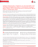 Cover page: Individual Characteristics of Resilience are Associated With Lower‐Than‐Expected Neighborhood Rates of Cardiovascular Disease in Blacks: Results From the Morehouse‐Emory Cardiovascular (MECA) Center for Health Equity Study