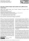 Cover page: The effects of global changes upon regional ozone pollution in the United States