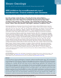 Cover page: MEK inhibitors for neurofibromatosis type 1 manifestations: Clinical evidence and consensus.