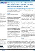 Cover page: Identifying sex-specific differences in the carotid revascularisation literature: findings from a scoping review