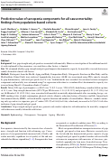 Cover page: Predictive value of sarcopenia components for all-cause mortality: findings from population-based cohorts