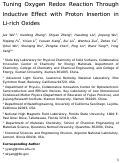Cover page: Tuning Oxygen Redox Reaction through the Inductive Effect with Proton Insertion in Li-Rich Oxides