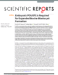 Cover page: Embryonic POU5F1 is Required for Expanded Bovine Blastocyst Formation