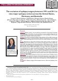 Cover page: The evolution of epilepsy surgery between 1991 and 2011 in nine major epilepsy centers across the United States, Germany, and Australia