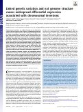 Cover page: Linked genetic variation and not genome structure causes widespread differential expression associated with chromosomal inversions