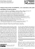 Cover page: Airborne observations of total RONO<sub>2</sub>: new constraints on the yield and lifetime of isoprene nitrates