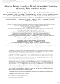 Cover page: Adipose Tissue Density, a Novel Biomarker Predicting Mortality Risk in Older Adults