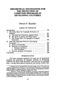 Cover page: Theoretical Foundations for the Protection of Computer Programs in Developing Countries