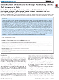 Cover page: Identification of Molecular Pathways Facilitating Glioma Cell Invasion In Situ
