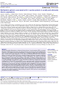 Cover page: Methylation patterns associated with C-reactive protein in racially and ethnically diverse populations