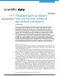 Cover page: The global spectrum of plant form and function: enhanced species-level trait dataset.