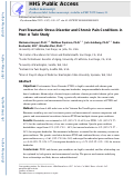 Cover page: Posttraumatic Stress Disorder and Chronic Pain Conditions in Men: A Twin Study.