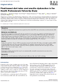 Cover page: Plant‐based diet index and erectile dysfunction in the Health Professionals Follow‐Up Study