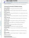 Cover page: Technology for Innovation in Radiation Oncology