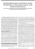 Cover page: Dihydropteroate Synthase Gene Mutations in Pneumocystis and Sulfa Resistance - Volume 10, Number 10—October 2004 - Emerging Infectious Diseases journal - CDC