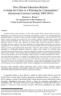 Cover page: New Orleans Education Reform: A Guide for Cities or a Warning for Communities? (Grassroots Lessons Learned, 2005-2012)