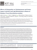 Cover page: Effects of Chlorpyrifos on Cholinesterase and Serine Lipase Activities and Lipid Metabolism in Brains of Rainbow Trout (Oncorhynchus mykiss).