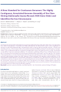 Cover page: A new standard for crustacean genomes: the highly contiguous, annotated genome assembly of the clam shrimp Eulimnadia texana reveals HOX gene order and identifies the sex chromosome