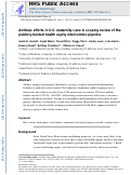 Cover page: Antibias Efforts in United States Maternity Care: A Scoping Review of the Publicly Funded Health Equity Intervention Pipeline