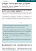 Cover page: Quantitative Analysis of Adipose Depots by Using Chest CT and Associations with All-Cause Mortality in Chronic Obstructive Pulmonary Disease: Longitudinal Analysis from MESArthritis Ancillary Study