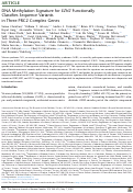 Cover page: DNA Methylation Signature for EZH2 Functionally Classifies Sequence Variants in Three PRC2 Complex Genes