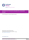 Cover page: Immediate start of hormonal contraceptives for contraception