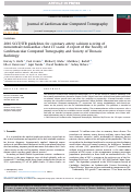 Cover page: 2016 SCCT/STR guidelines for coronary artery calcium scoring of noncontrast noncardiac chest CT scans: A report of the Society of Cardiovascular Computed Tomography and Society of Thoracic Radiology