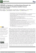 Cover page: Methods in Nutrition &amp; Gut Microbiome Research: An American Society for Nutrition Satellite Session [13 October 2022].