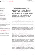 Cover page: An updated management approach of Pompe disease patients with high-sustained anti-rhGAA IgG antibody titers: experience with bortezomib-based immunomodulation.