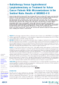 Cover page: Radiotherapy Versus Inguinofemoral Lymphadenectomy as Treatment for Vulvar Cancer Patients With Micrometastases in the Sentinel Node: Results of GROINSS-V II