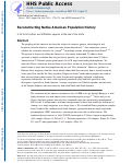 Cover page: Reconstructing Native American population history